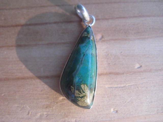 Chrysocolla Pendant communication, expression of the sacred, gentleness and power, goddess energy 3834